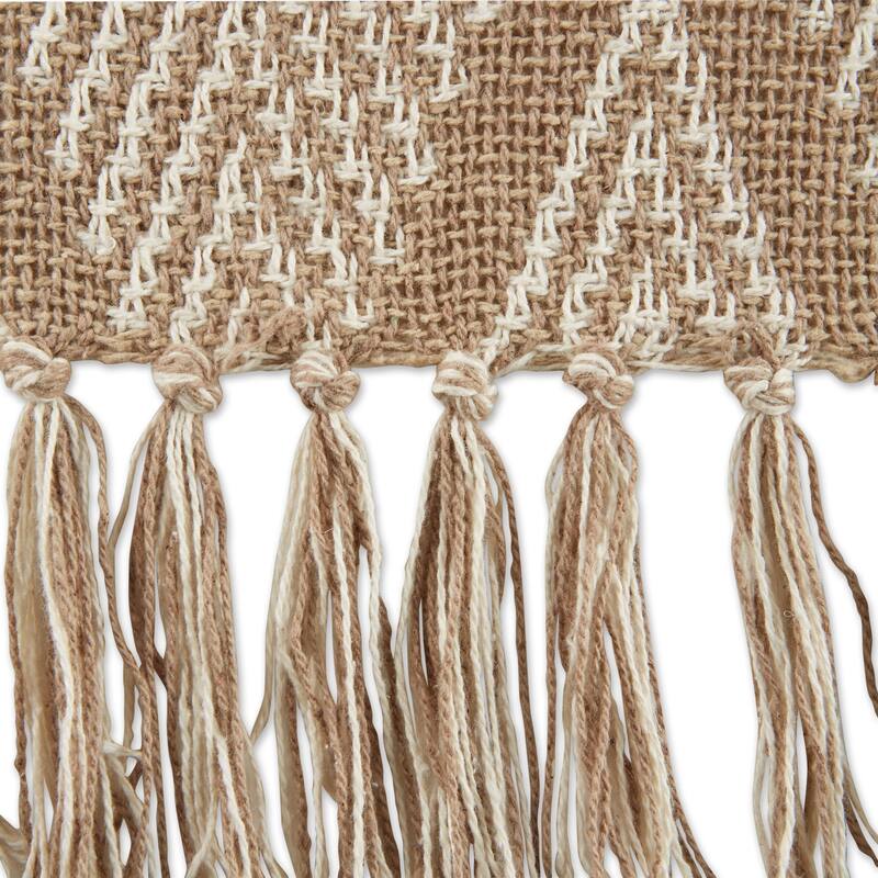 DII Natural Tone Multi Diamond Throw