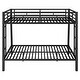 preview thumbnail 9 of 7, Black Full XL over Queen Bunk Bed for Kids Bedroom, Heavy-Duty Metal Bunk Beds Frame with 2 Ladders & Guardrails, Noise Reduced