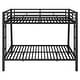 preview thumbnail 10 of 8, Black Full XL over Queen Size Metal Bunk Bed with Ladder & Guardrails for Kids