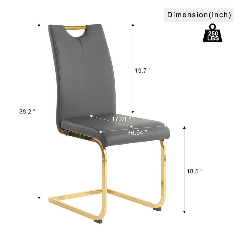 Modern Dining Chair Living Room Chair Upholstered Chair (Set Of 2) - Charcoal