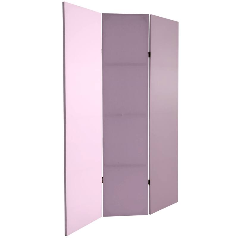 6 ft. Tall Double Sided Lilac Palette Canvas Room Divider