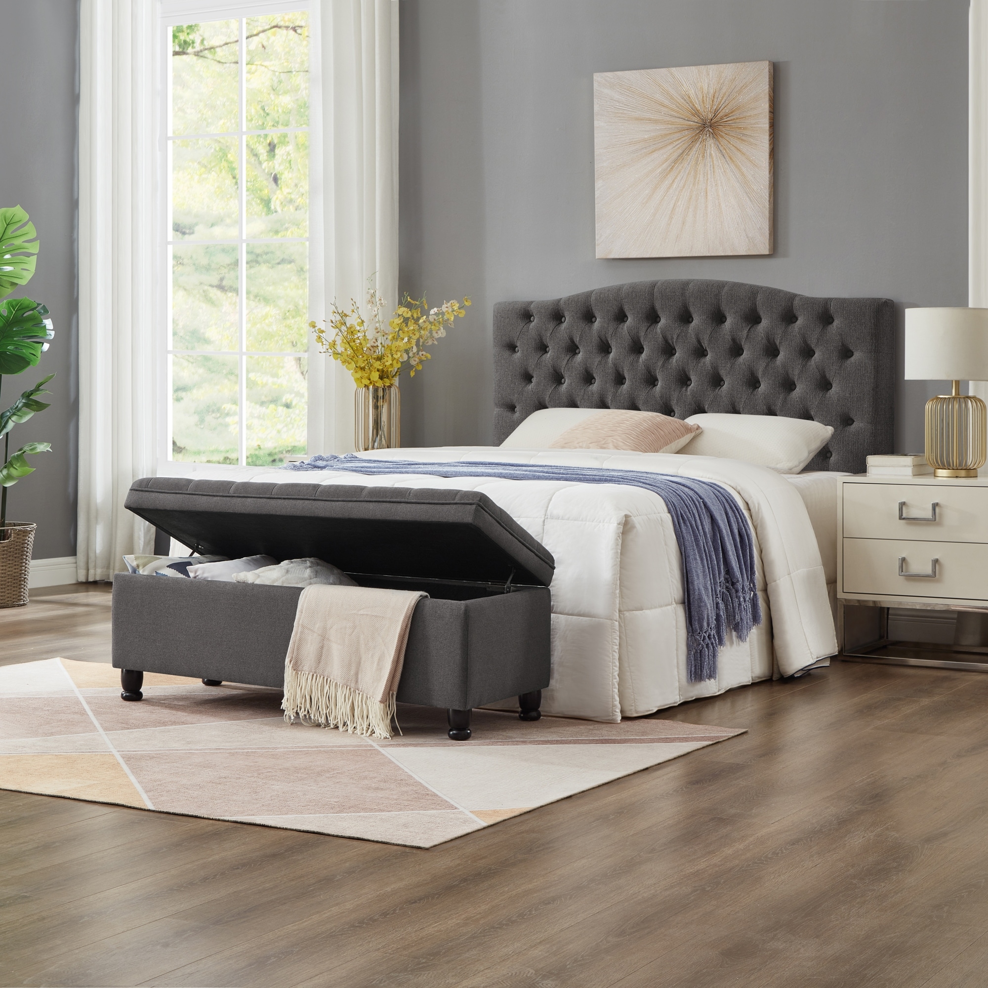 Grey Bed Bench With Drawers Bedroom End Of Bed Bench With