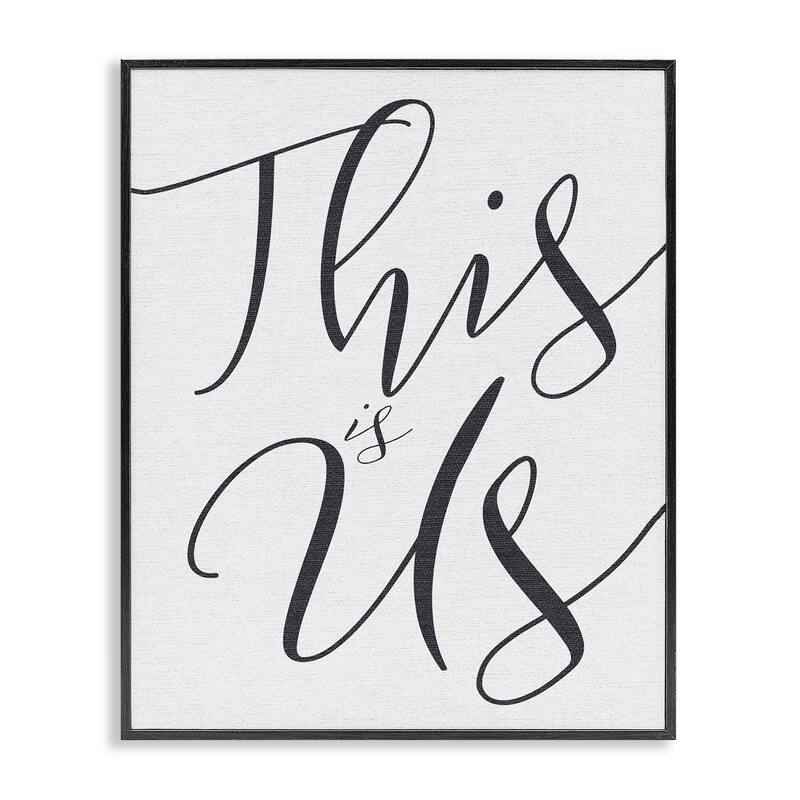 Stupell This Is Us Typography Framed Giclee Texture Art - 11 x 14