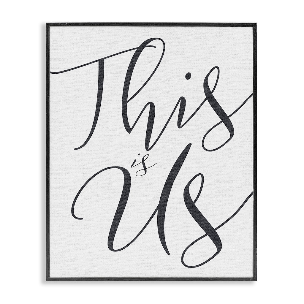 Stupell This Is Us Typography Framed Giclee Texture Art