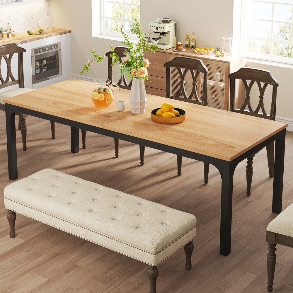 Dining Table for 6-8 Person, 78 inch Long Rectangular Kitchen Dining Table for Living Room