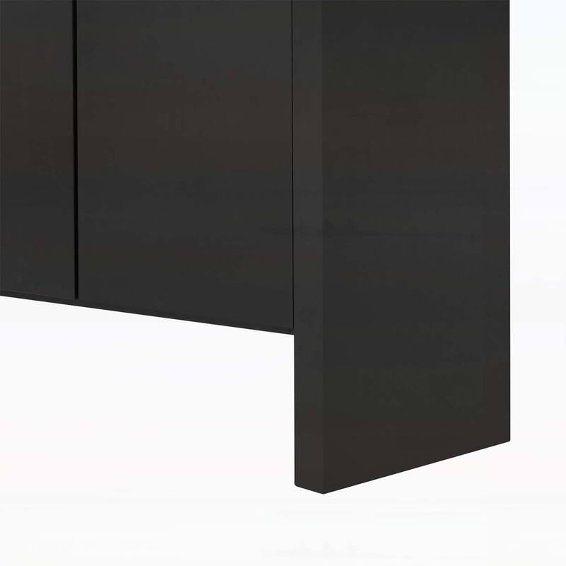 Modern Wood Sideboard with Open Shelf,for Multiple Living Spaces