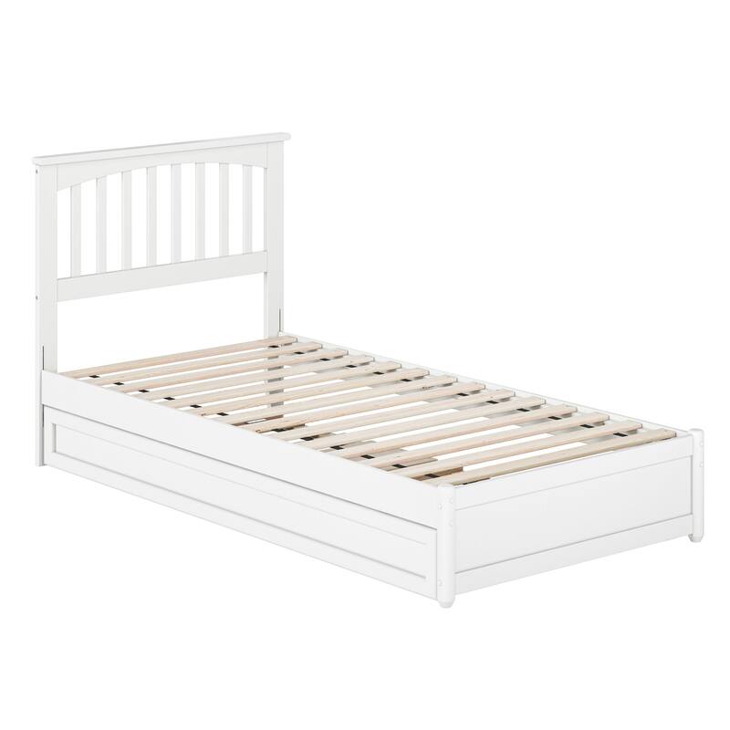 Everett Platform Bed with Panel Footboard and Twin XL Trundle
