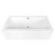 preview thumbnail 12 of 25, Kingston Brass 67-Inch Acrylic Rectangular Double Ended Freestanding Tub Glossy White/Brushed Brass