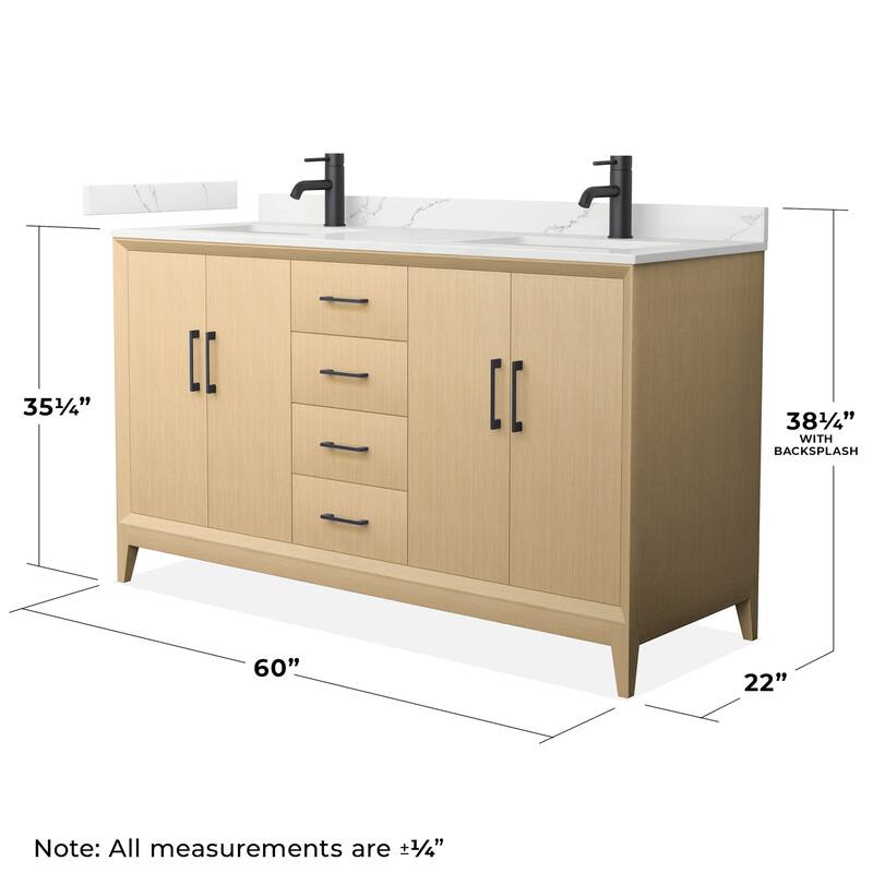 Wyndham Collection WCH7575-60D-QTZ-UNSMXX Janna 60" Free Standing