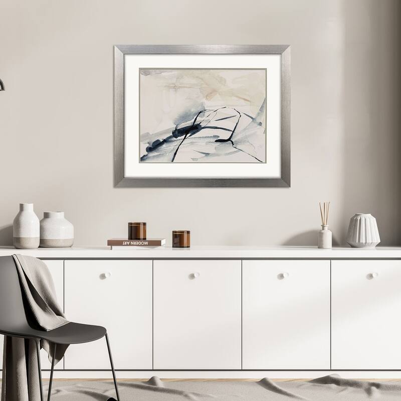 Paragon Indigo Markings III Framed Art - Plastic