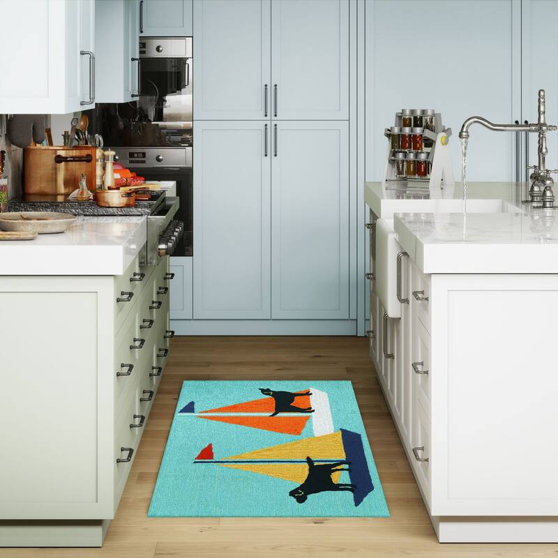 Liora Manne Frontporch Sailing Dog Indoor/Outdoor Mat