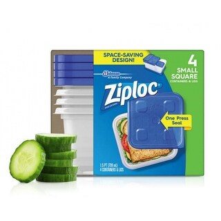 Ziploc 70935 Small Square Container 4 Count