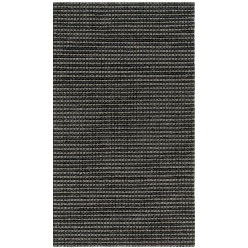 SAFAVIEH Handmade Natura Gerrita Wool Area Rug - 2'3" x 4' - Grey/Black