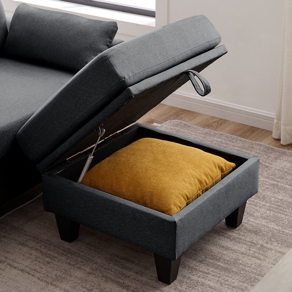 Modern Sectional Sofa Couch L Shaped With Chaise Storage