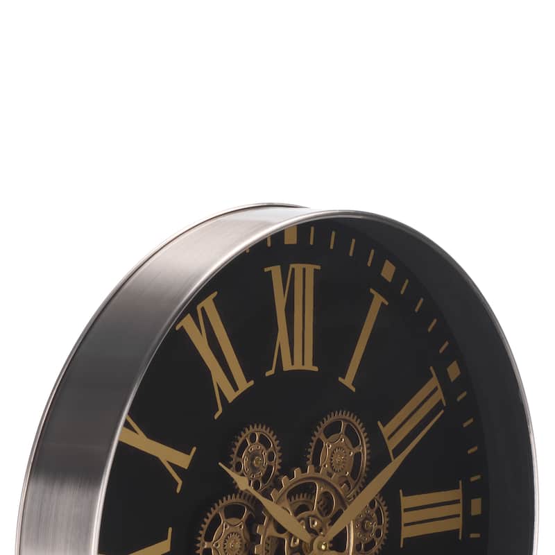 SEI Furniture Thatcher Roman Gear Clock - 20"W x 3"D x 20"H