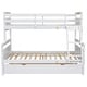 preview thumbnail 10 of 8, Twin over Full Bunk Bed with Ladder, Trundle, and Guardrail, White