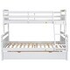 preview thumbnail 10 of 24, Twin over Full Wood Bunk Bed with Sloping Ladder,Twin Size Trundle Under,Sweden Style