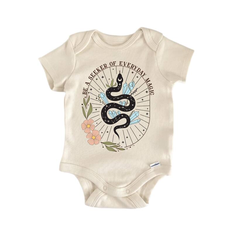 Seeker Everyday Magic Mystical - Baby Boy Girl Clothes Bodysuit Funny Cute Newborn - Blue - 0-3M