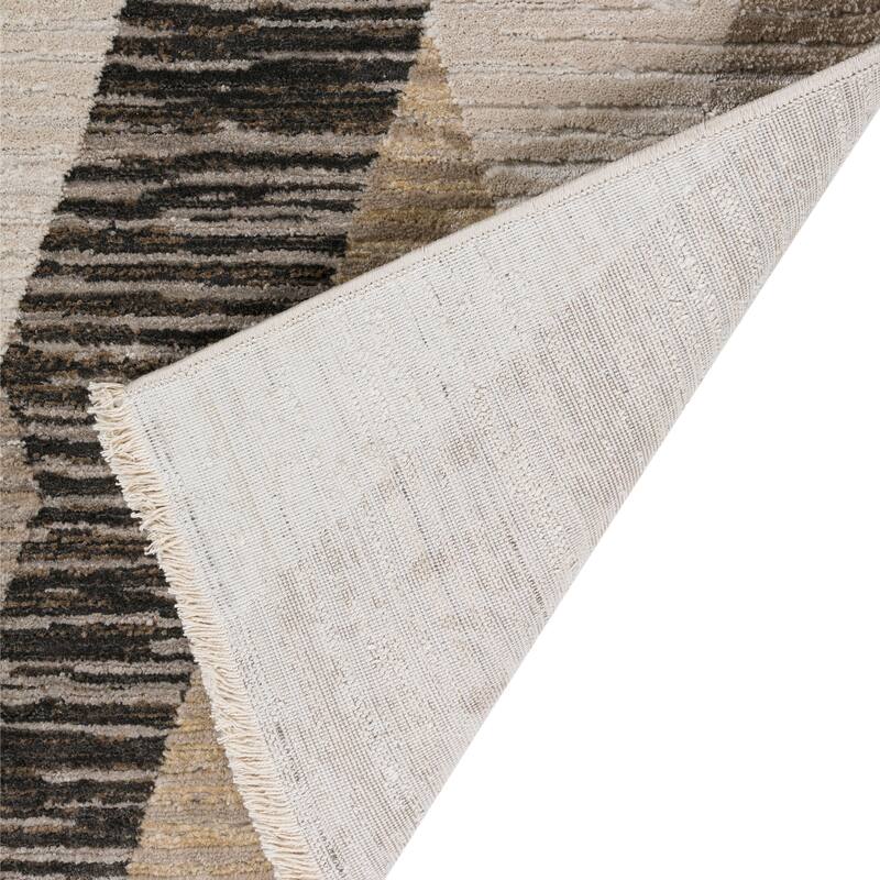 Emery Prism Taupe Machine Made Rug