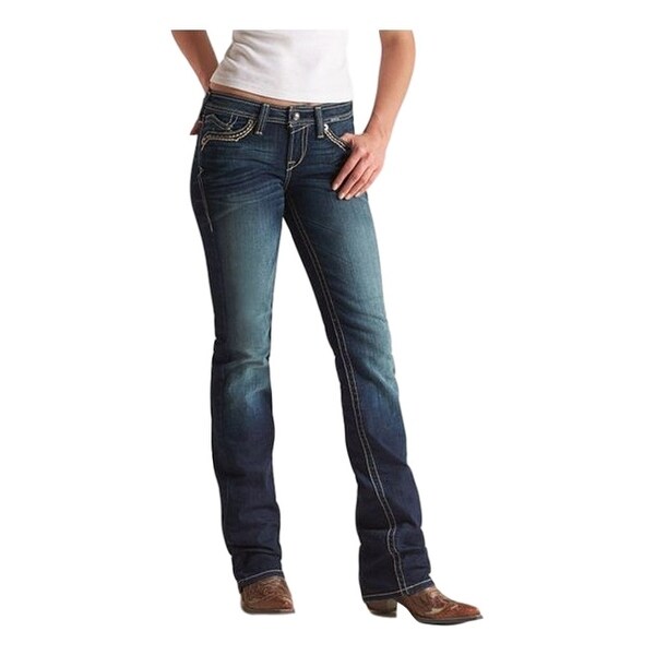 Ariat Western Denim Jeans Womens Amber Bootcut 25 R Loveless Size - 25 ...