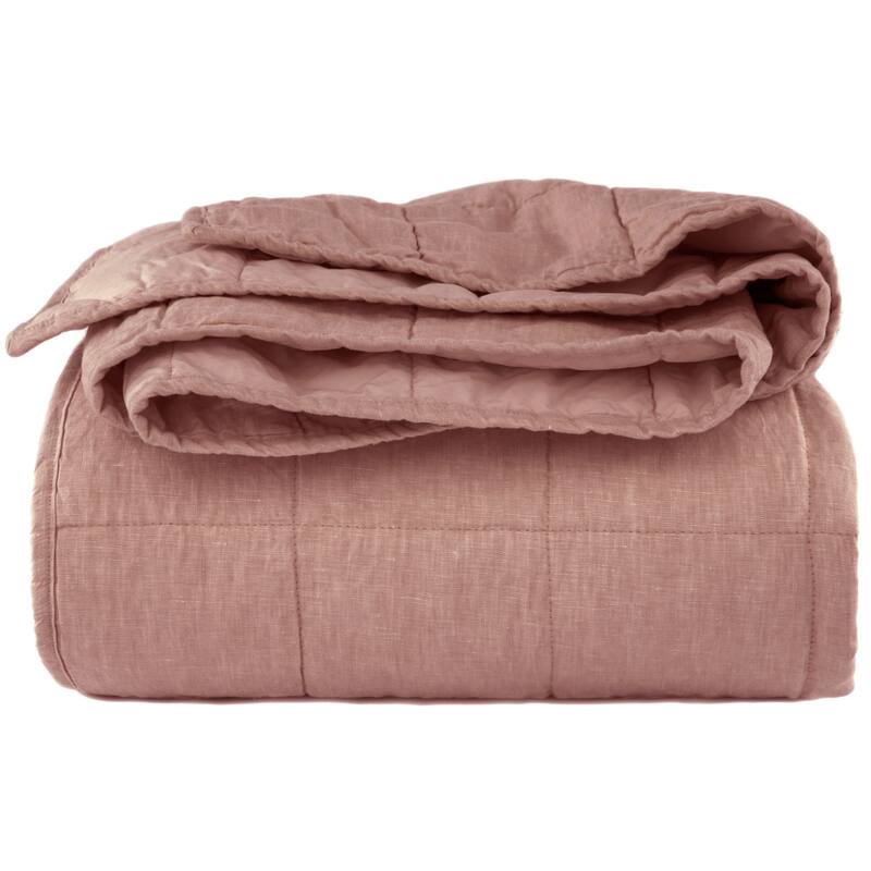 French Linen Box Stitch Quilt by BOKSER HOME