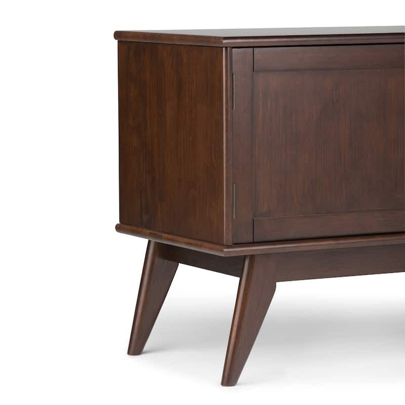 WYNDENHALL Tierney SOLID HARDWOOD 60 inch Wide Mid Century Modern TV Media Stand For TVs up to 65 inches - 60"w x 18"d x 26" h