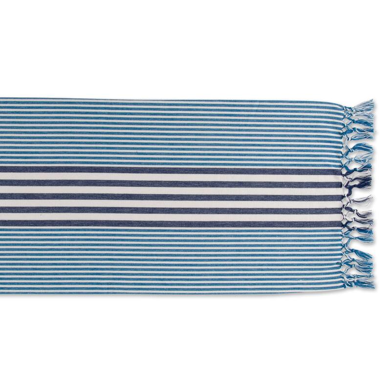 DII Grass Green Stripes Table Runner