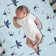 preview thumbnail 2 of 3, Lambs & Ivy Jungle Party 100% Cotton Monkey/Palm Tree Fitted Crib Sheet
