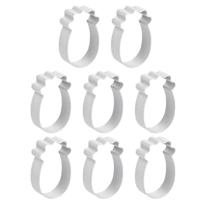 8pcs Pineapple Cookie Cutter, Aluminum Alloy Biscuit Cutters for Cake, Silver