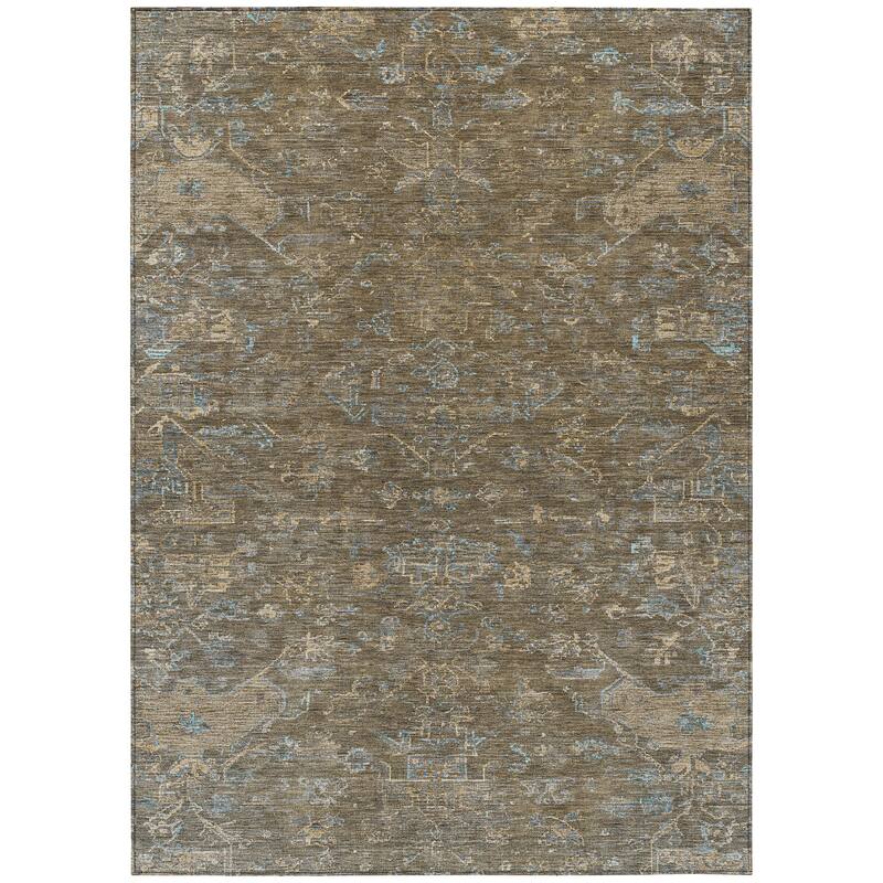 Machine Washable Indoor/ Outdoor Traditional Chelsea Chantille Rug