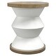 preview thumbnail 2 of 1, Uttermost Spool Matte White Geometric Side Table