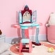 preview thumbnail 6 of 5, Qaba Kids Vanity Set with Self-Opening Magic Mirror, Princess Makeup Vanity Table Set with Music, Tabletop with Lights - Blue