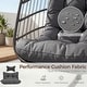 preview thumbnail 46 of 53, Oversized 1-Person Foldable Hanging Egg Chair - Wicker Swing Chair with Stand, Portable for Indoor Outdoor Patio