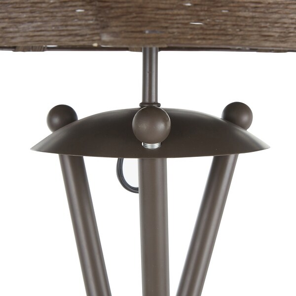 rattan tripod floor lamp