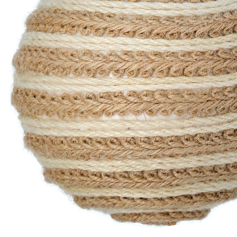 5" Woven Jute Ball Ornament Set of 3