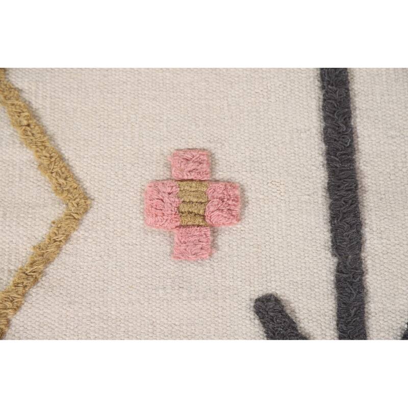 Moroccan Indian Area Rug Handmade Wool Carpet - 5'4"x 7'6"