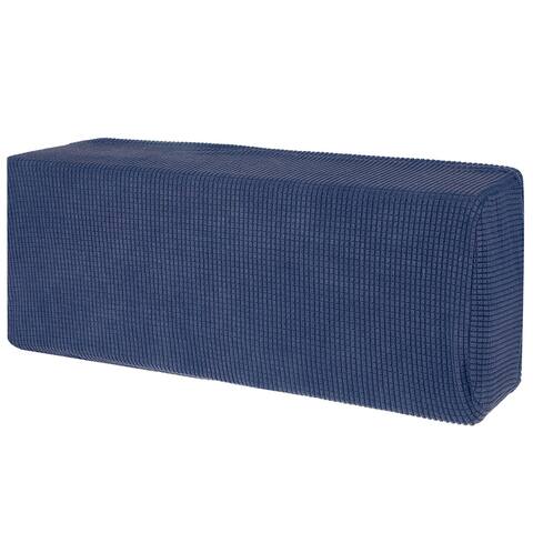 Air Conditioner Cover 35-37 Inch Knitted Elastic Cloth Dustproof Dark Blue - 35-37 Inch
