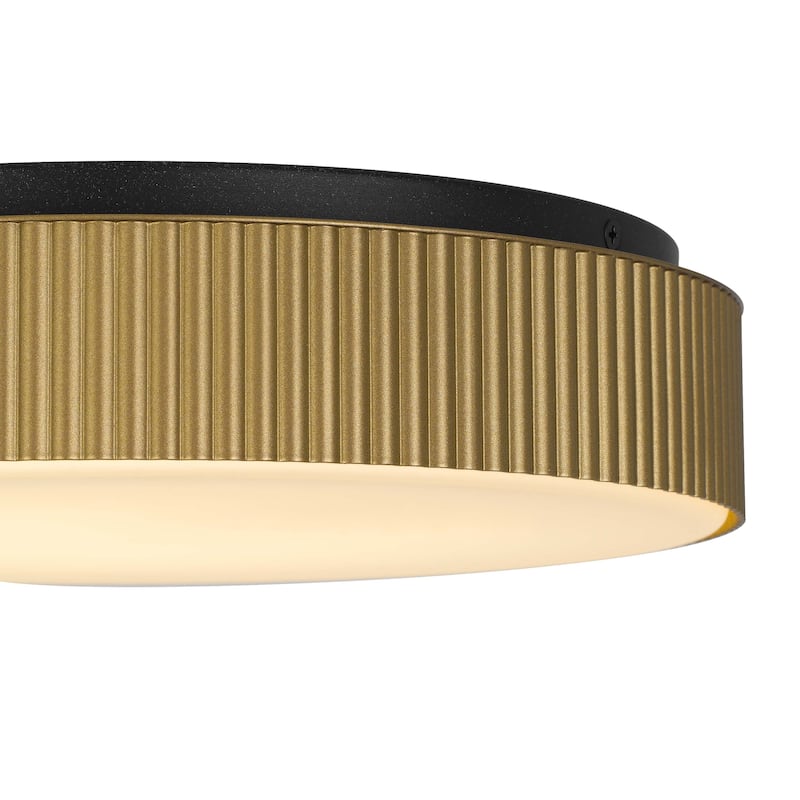 13 Inch LED Flush Mount Light Etched Glass Shade 35W 1600 Lumens