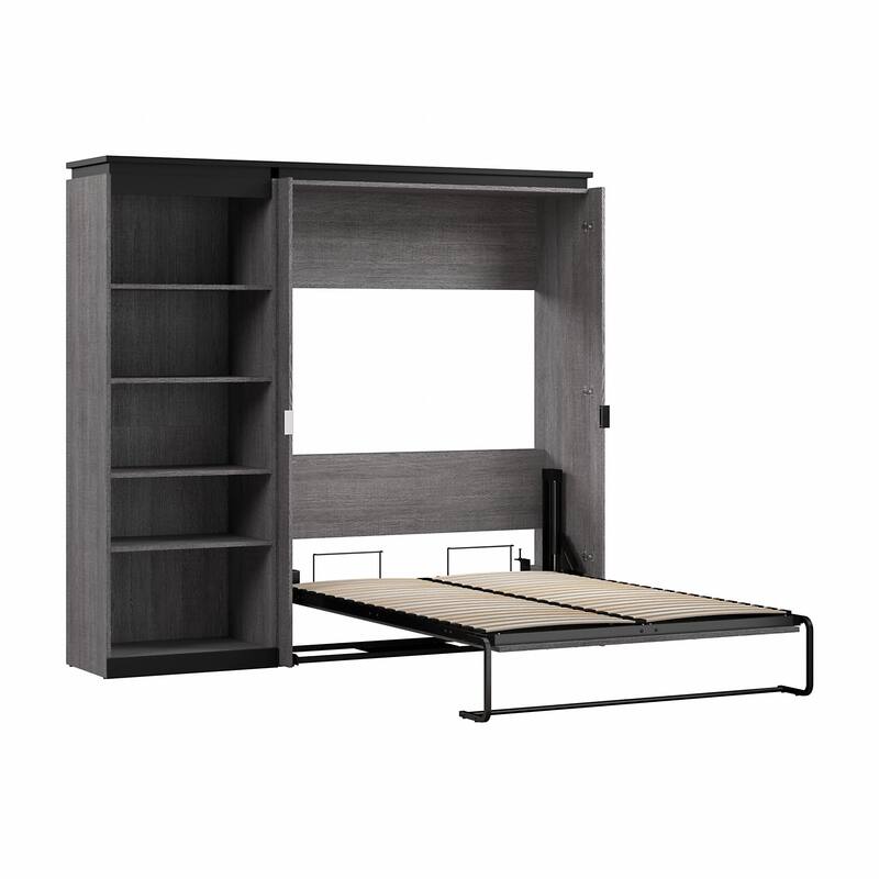 Orion Full Murphy Bed with Shelves (91W) by Bestar
