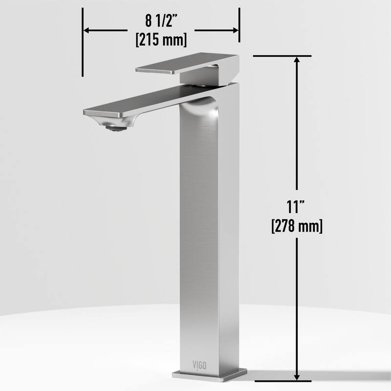 Vigo VGT2085 Tarragona Gothic 19" Rectangular Concrete Vessel Bathroom