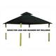 14 ft. sq. ACACIA Gazebo Roof Framing and Mounting Kit - 14X14 - Storm Grey
