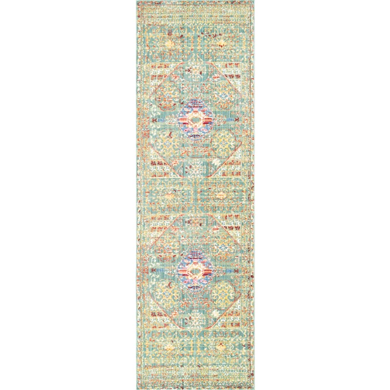 Nuloom Vintage Persian Inspired Faded Medallion Area Rug