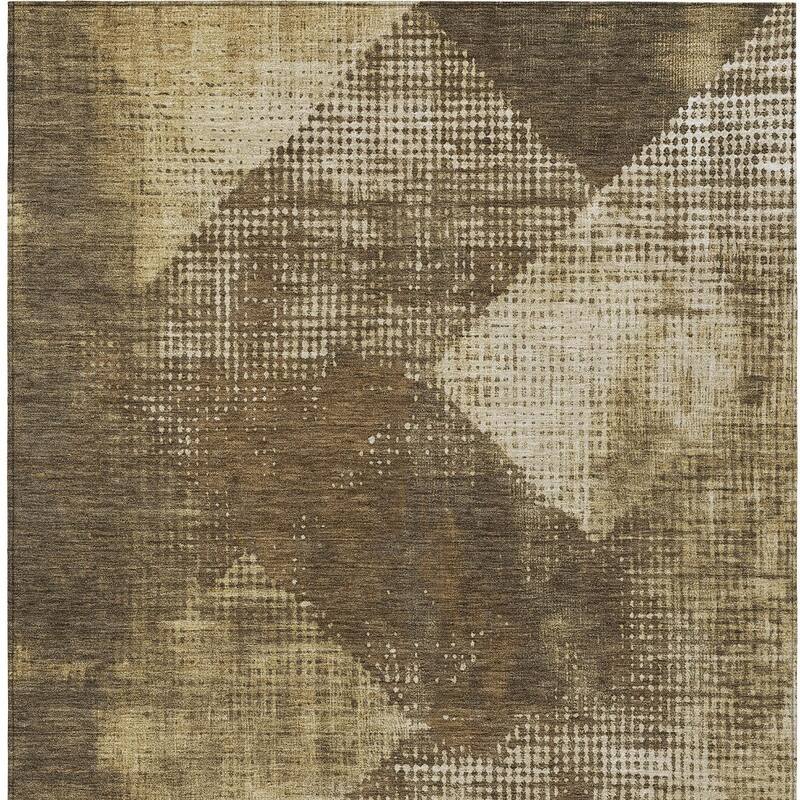 HomeRoots Geometric Transitional Rectangle Outdoor Rug