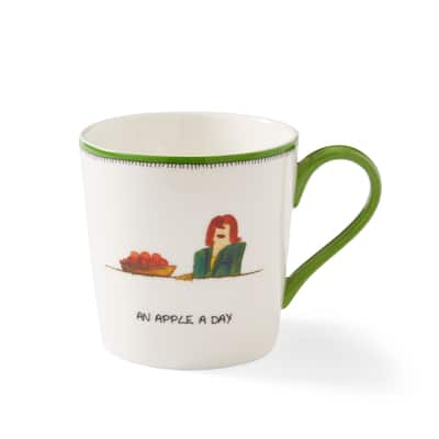 Kit Kemp for Spode Doodles An Apple A Day Mug