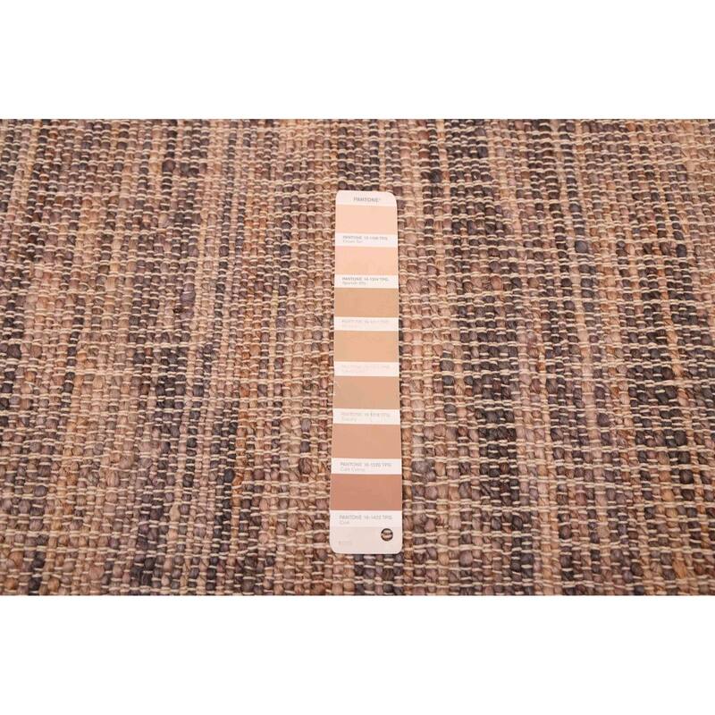 ECARPETGALLERY Flat-Weave Palas Denizli Tan Jute Kilim - 5'5 x 7'4