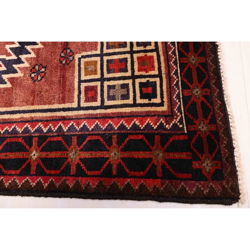 ECARPETGALLERY Hand-knotted Konya Anatolian Dark Red Wool Rug - 5'5 x 8'9