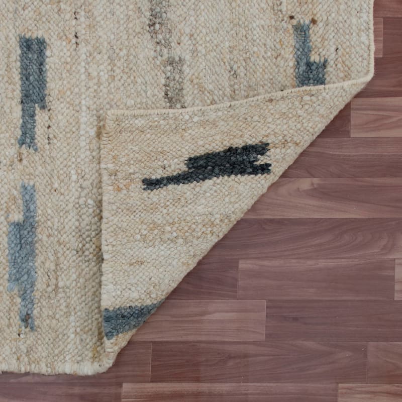 Sevita Modern Abstract Hand-Woven Wool/Cotton Area Rug