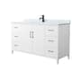 Option White, Black Trim, White Carrara Marble Top