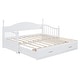 preview thumbnail 25 of 25, Wooden Twin Size Daybed with Twin Size Trundle, Extendable Daybed with Two Storage Drawers, Espresso