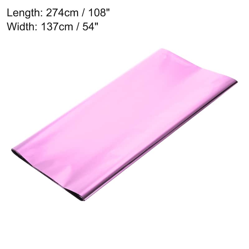 3 Pack Disposable Plastic Tablecloths 54x108" Shiny Table Covers - Pink